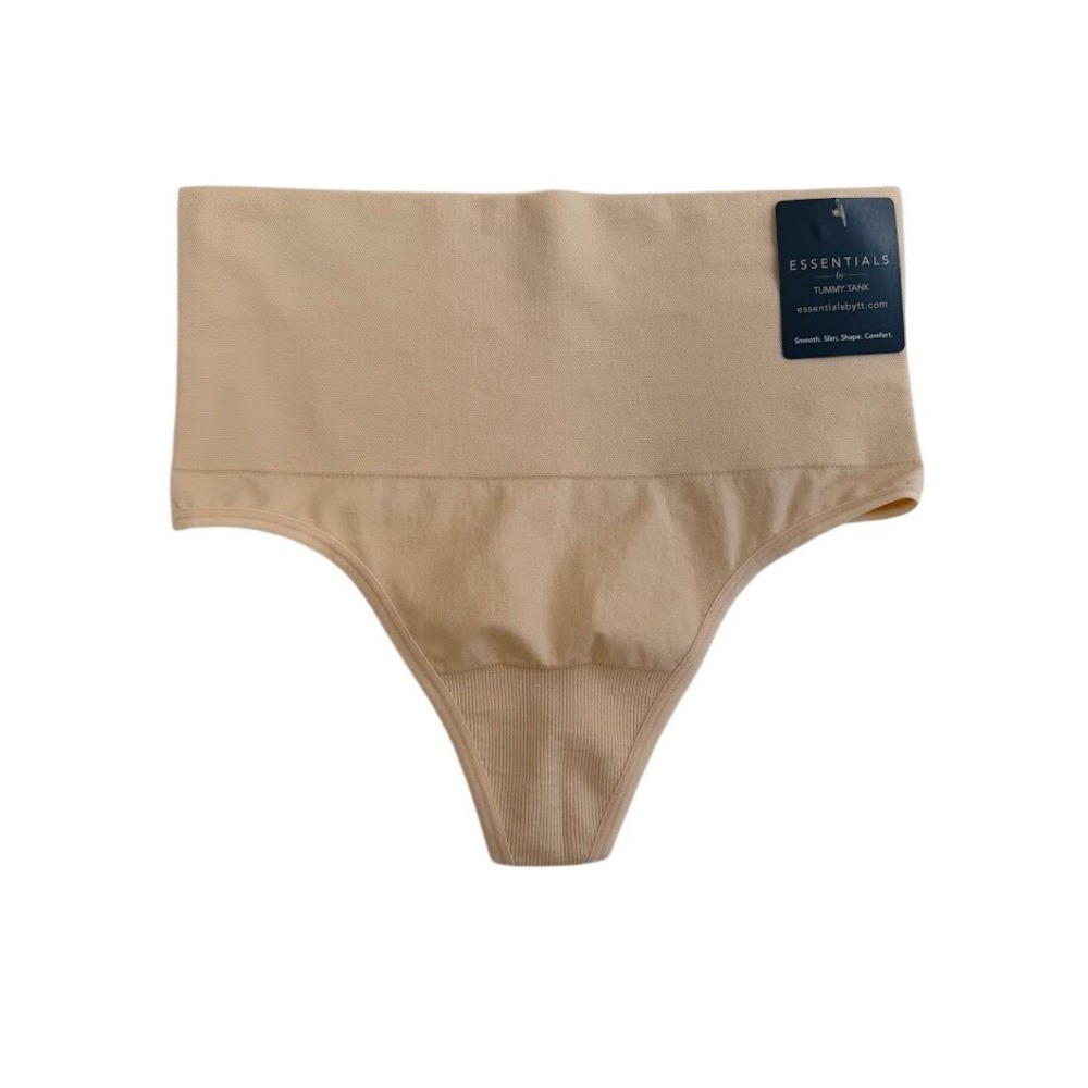 Essentials by Tummy Tank High Waisted‎ Seamless Shapewear Thong S/M